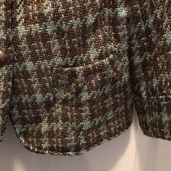 🧵 Teal & Beige Blazer - Picture 3 of 4